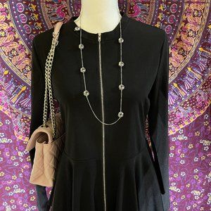 Charlie Charlie Charlotte Zip front black blouse